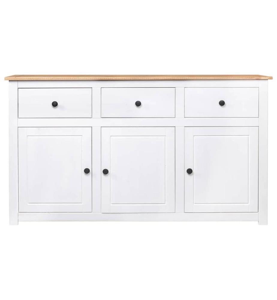Sideboard Weiss 135x40x80 cm Kiefernholz Panama
