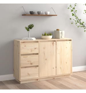 Sideboard 111x34x75 cm Massivholz Kiefer