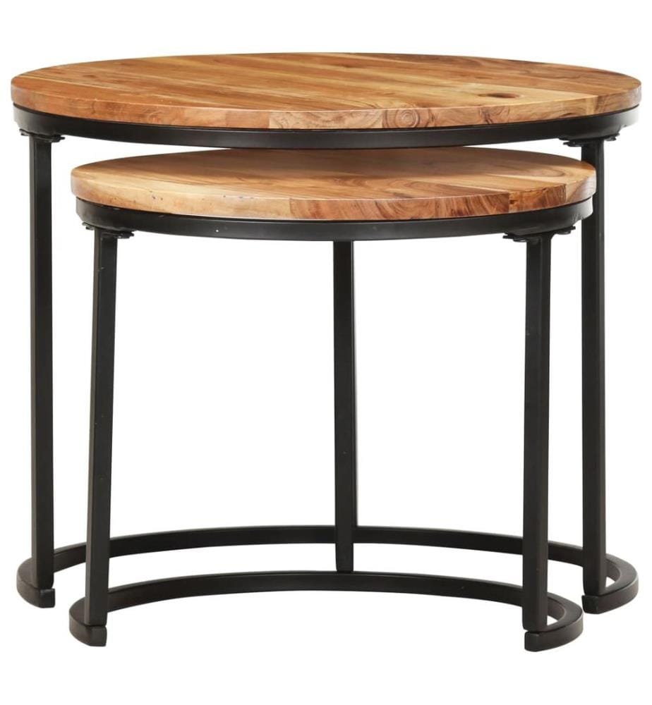Tables gigognes 2 pcs Bois d'acacia massif