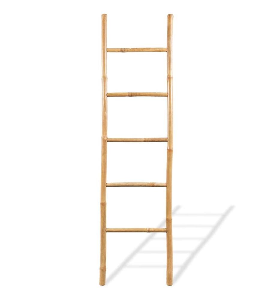 Échelle à serviettes 5 échelons Bambou 150 cm