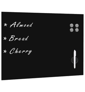 Tableau noir magnétique mural en verre 80 x 60 cm