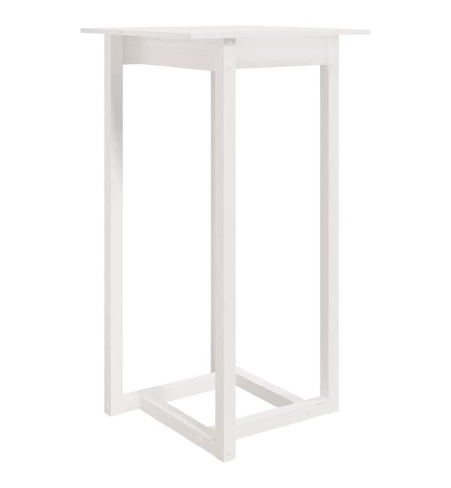 Table de bar Blanc 60x60x110 cm Bois massif de pin