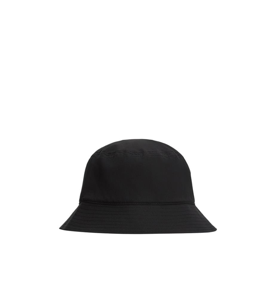 Bob aus Twill mit gesticktem Linear-Logo - Schwarz