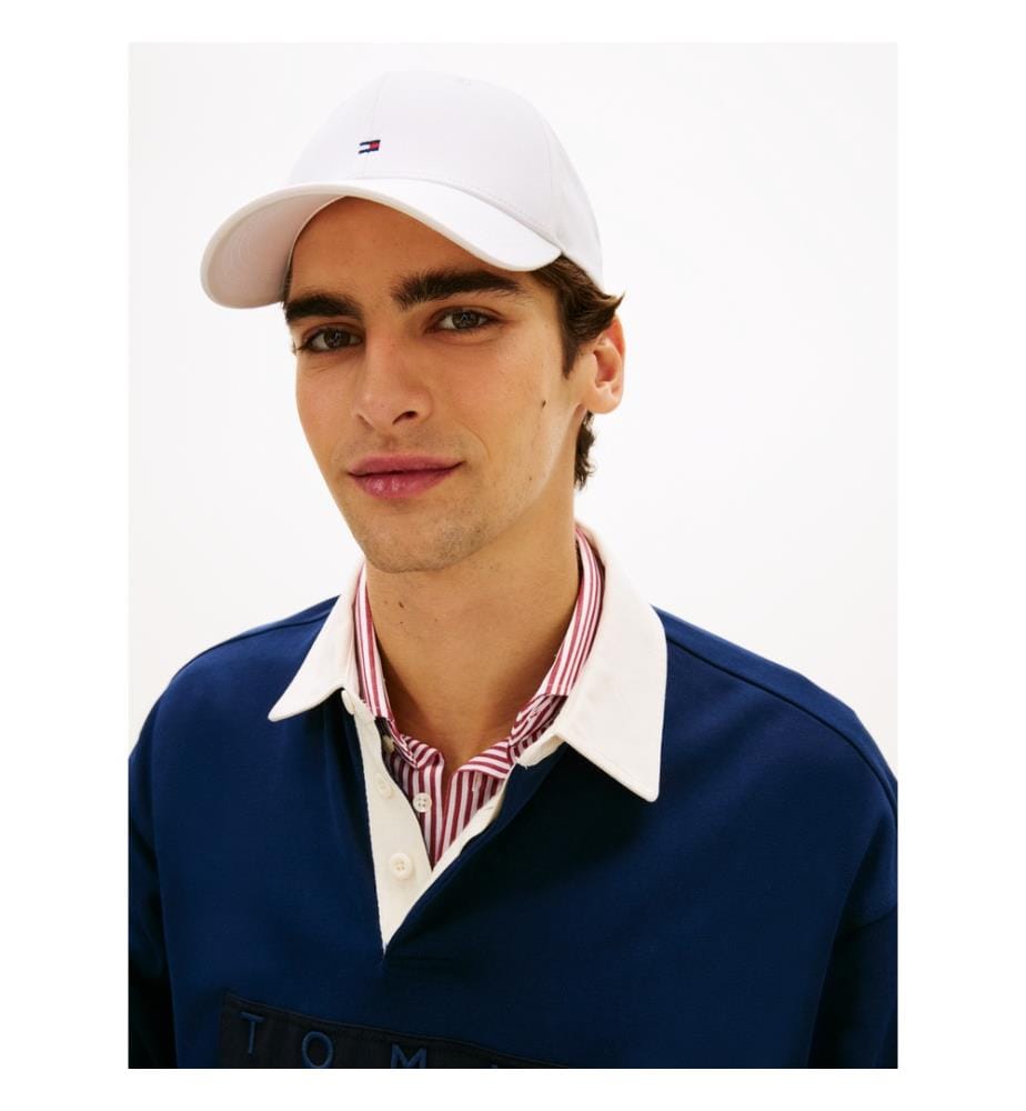 Hilfiger Twill Cap mit gestickter Flagge - Weiss