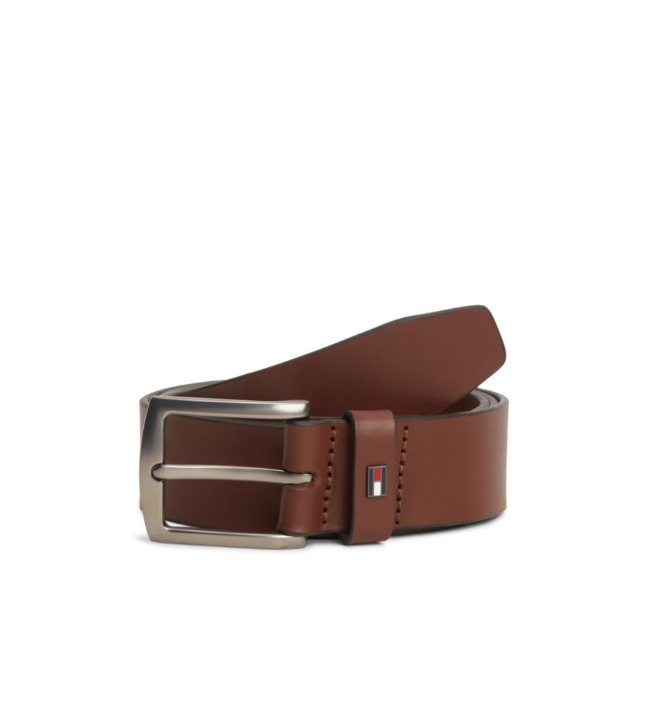 Leder-Gürtel mit quadratischer Schnalle - Braun