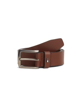 Leder-Gürtel mit quadratischer Schnalle - Braun
