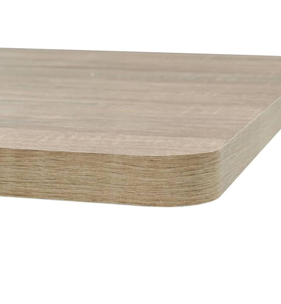 Table de bistro MDF et acier Carré 80x80x75 cm Couleur de chêne