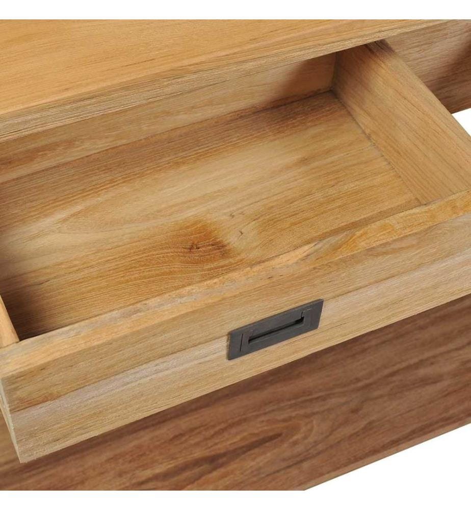 Table console teck massif 120x30x80 cm