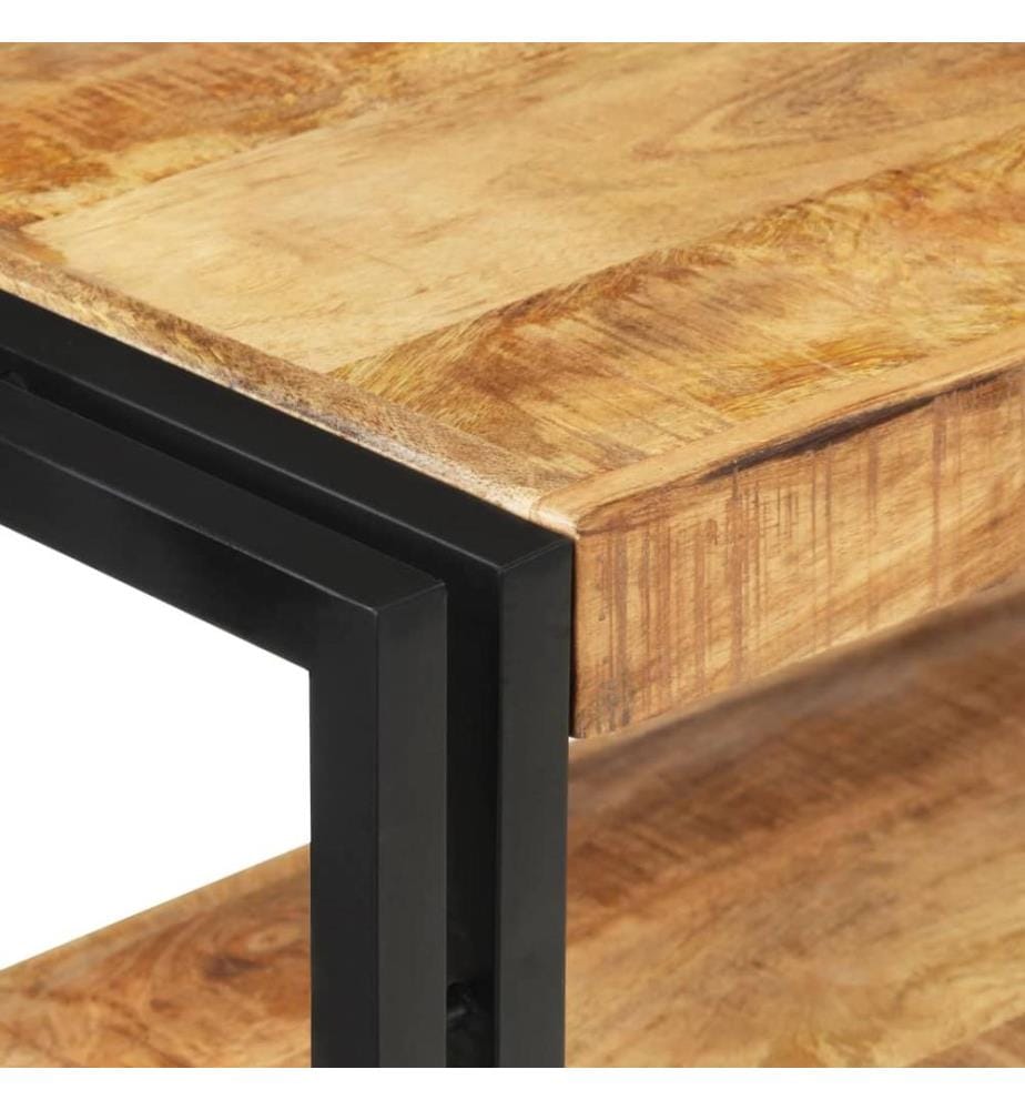 Table console 120x30x75 cm Bois de manguier brut