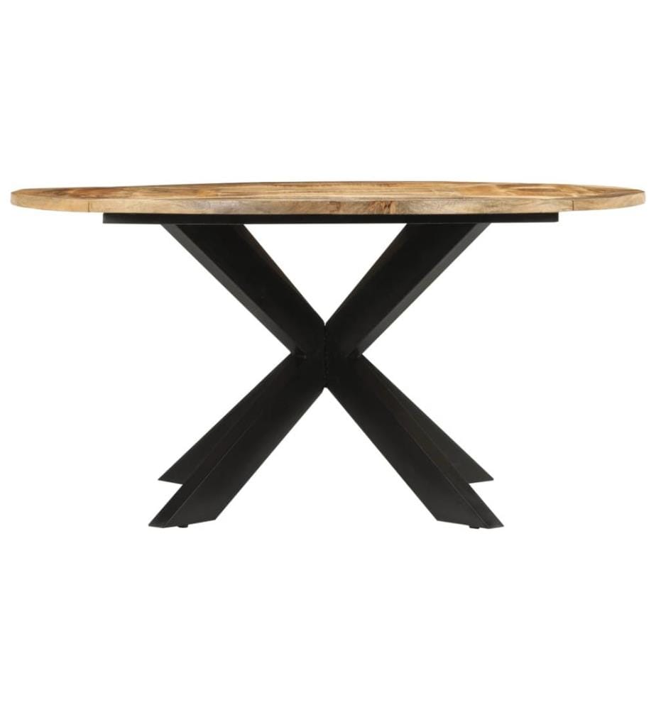 Esstisch Ø150x76 cm Massives Raues Mangoholz