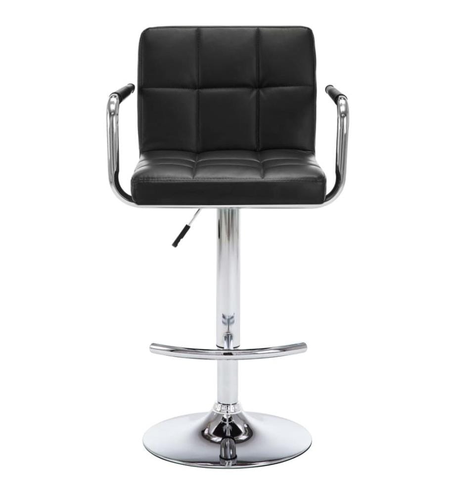 Barhocker 2 Stk. Schwarz Kunstleder