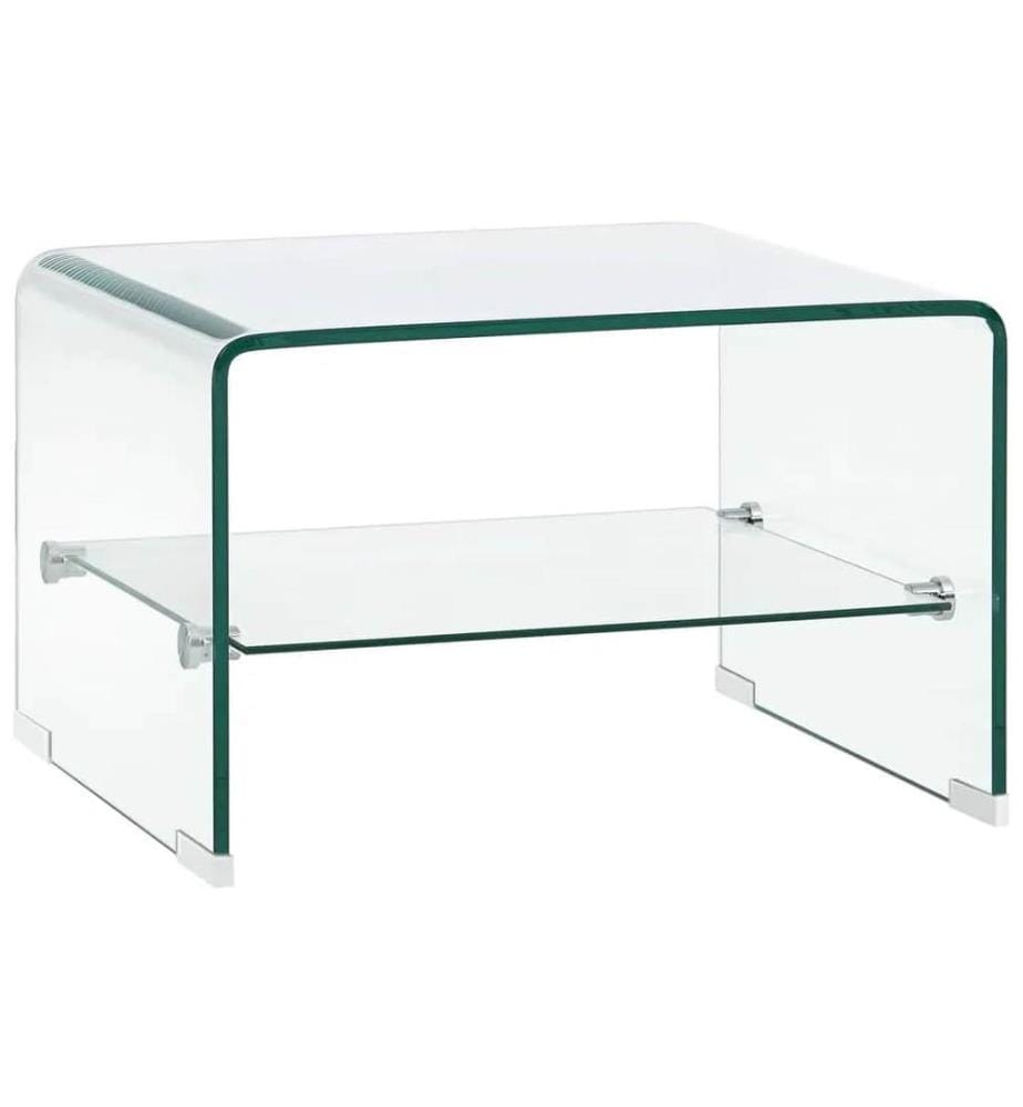 Table basse Clair 50x45x33 cm Verre trempé