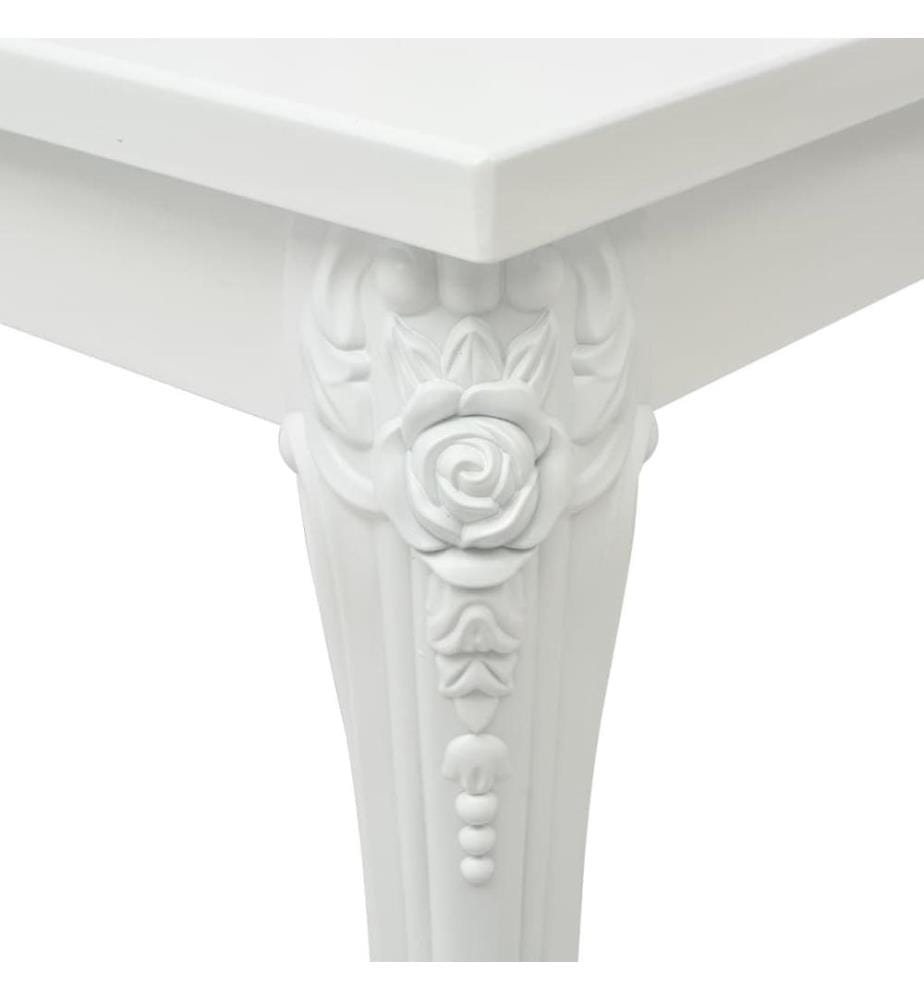 Table basse 100x60x42 cm Blanc brillant