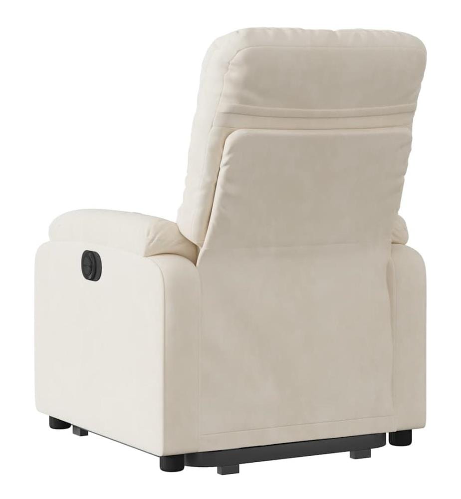 Relaxsessel mit Aufstehhilfe Elektrisch Beige Mikrofasergewebe