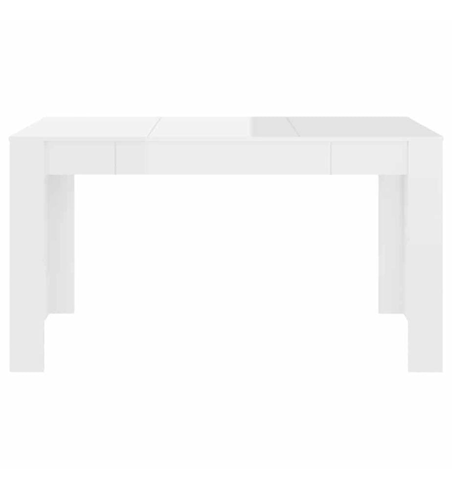 Esstisch Hochglanz-Weiss 140x74,5x76 cm Holzwerkstoff