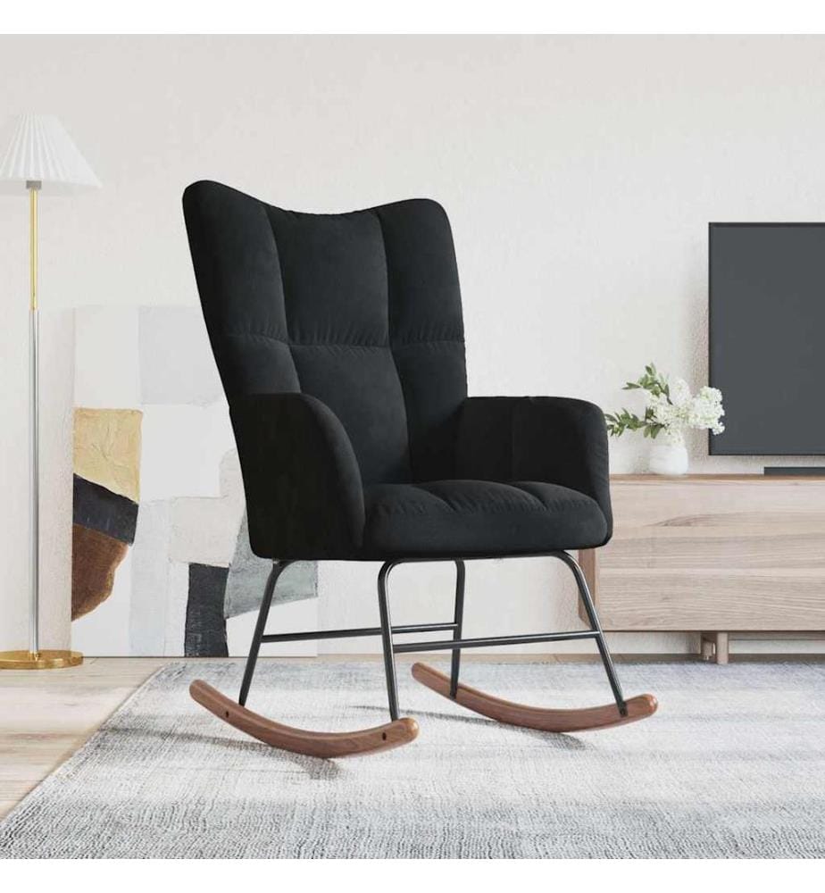 Chaise à bascule Noir Velours