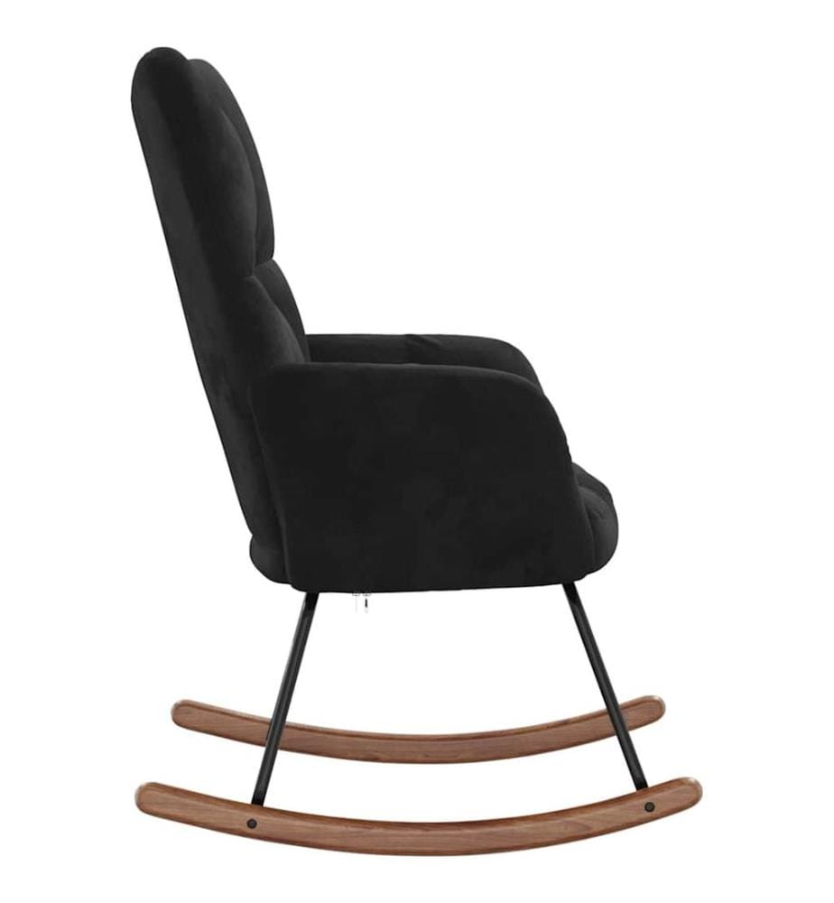 Chaise à bascule Noir Velours