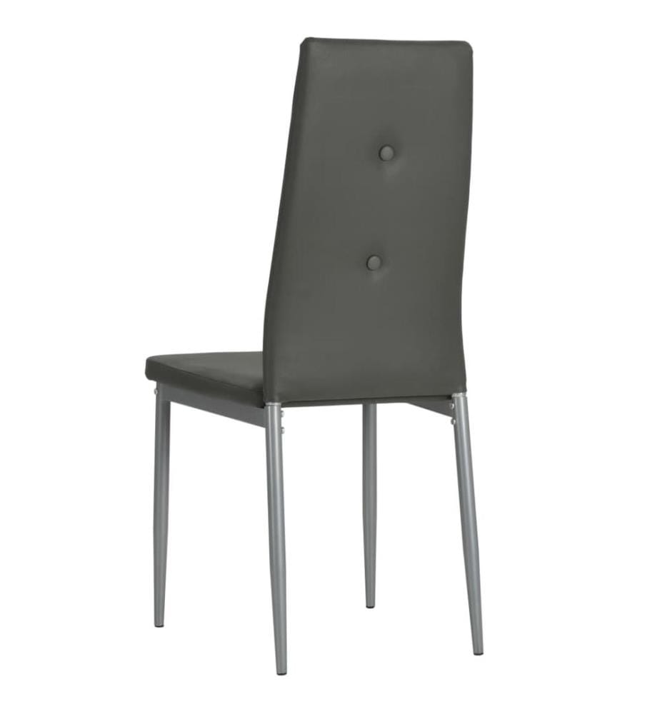 Esszimmerstühle 6 Stk. Kunstleder Grau