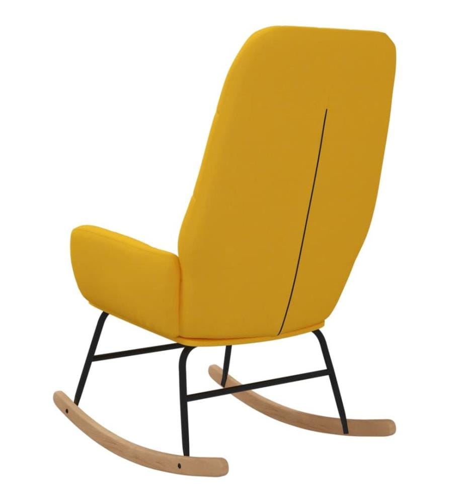 Chaise à bascule Jaune moutarde Tissu