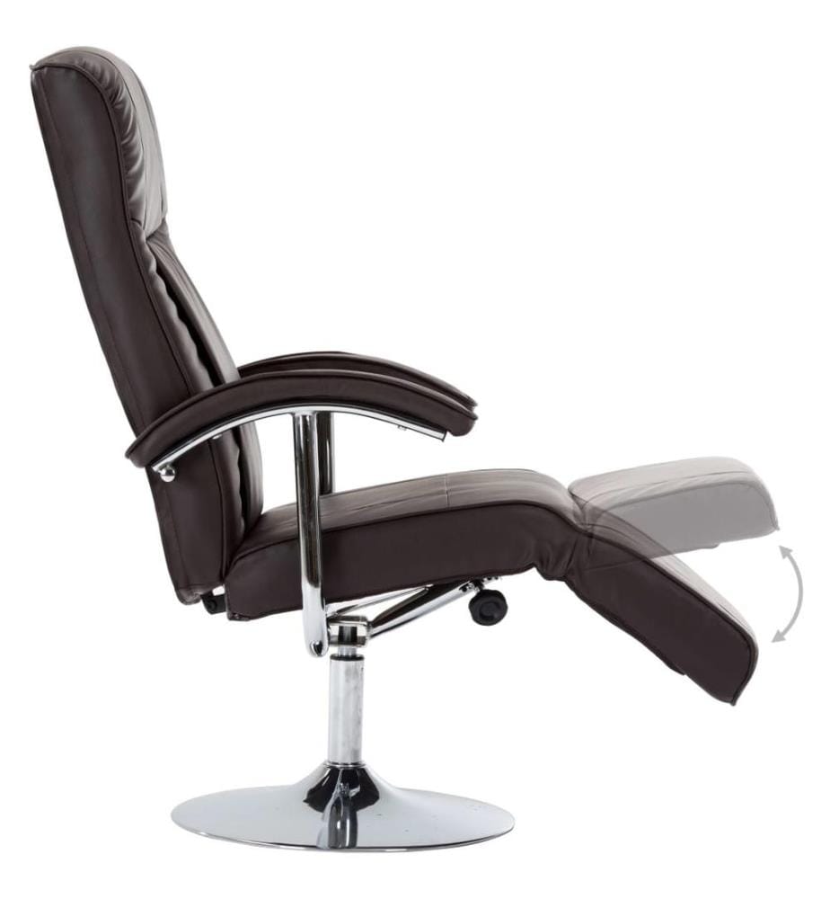 TV-Sessel Braun Kunstleder