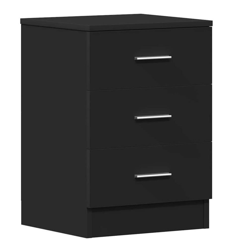 Nachttisch Schwarz 38x35x56 cm Holzwerkstoff