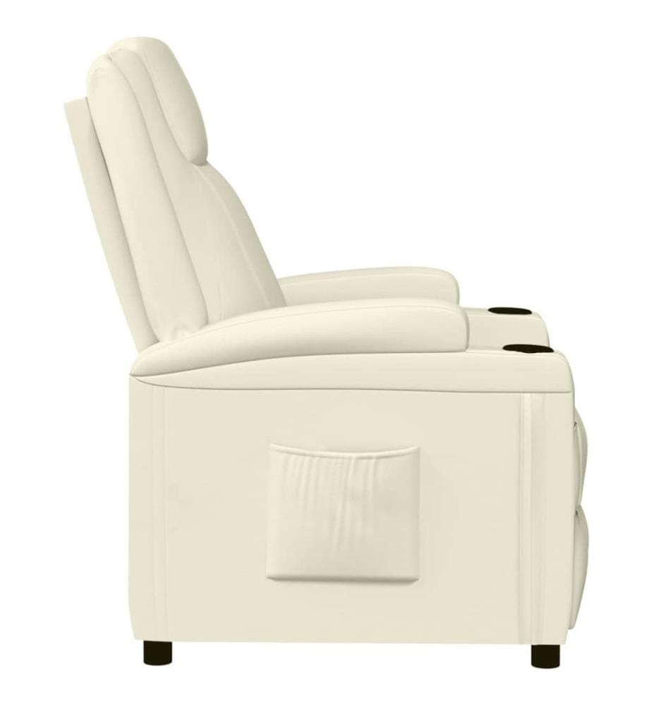 Relaxsessel Cremeweiss Kunstleder