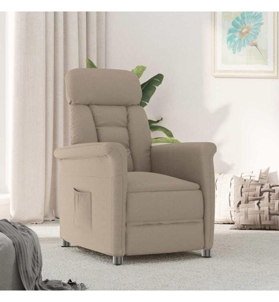 Recliner Sessel Taupe Taupe 70.5 x 96.5 x 95 cm Polyester