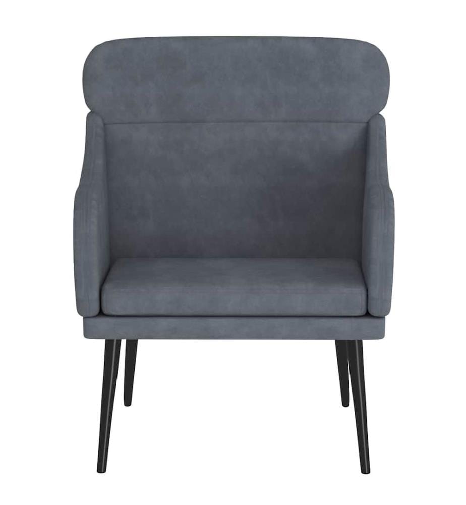 Sessel Dunkelgrau 63x76x80 cm Samt