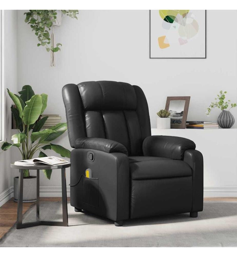 Massagesessel Schwarz Kunstleder