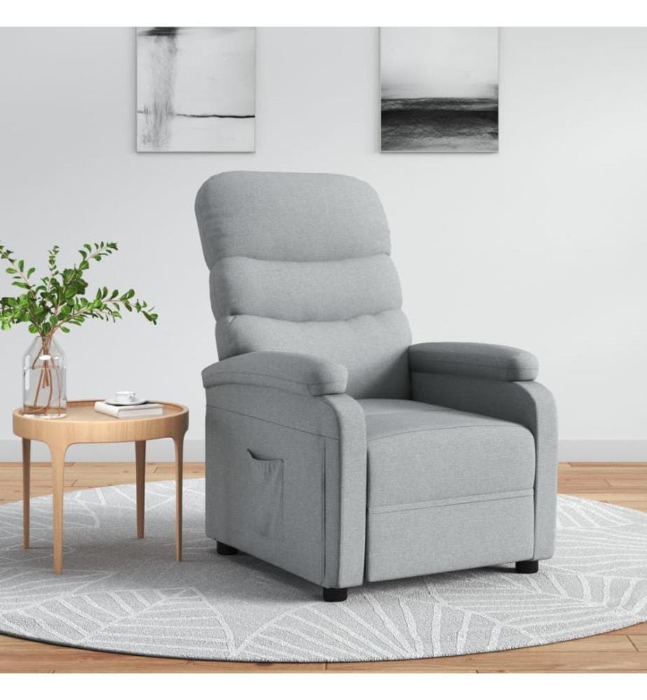 Relaxsessel Hellgrau Stoff