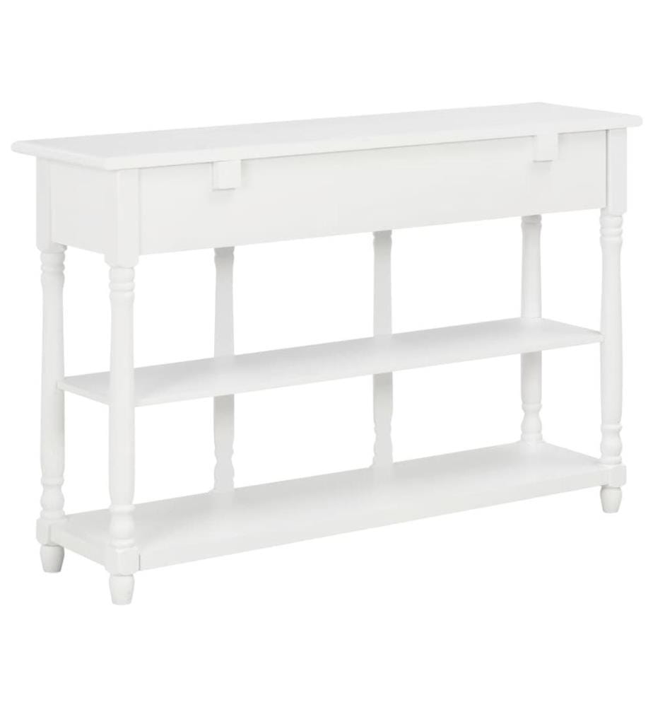 Table console blanc 110 x 30 x 76 cm bois d'ingénierie