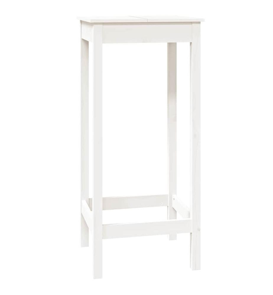 Bartisch Weiss 50x50x110 cm Massivholz Kiefer