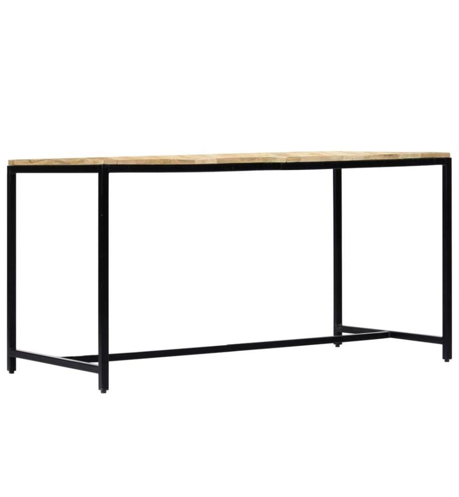 Table à manger 140x70x75 cm Bois de manguier massif brut