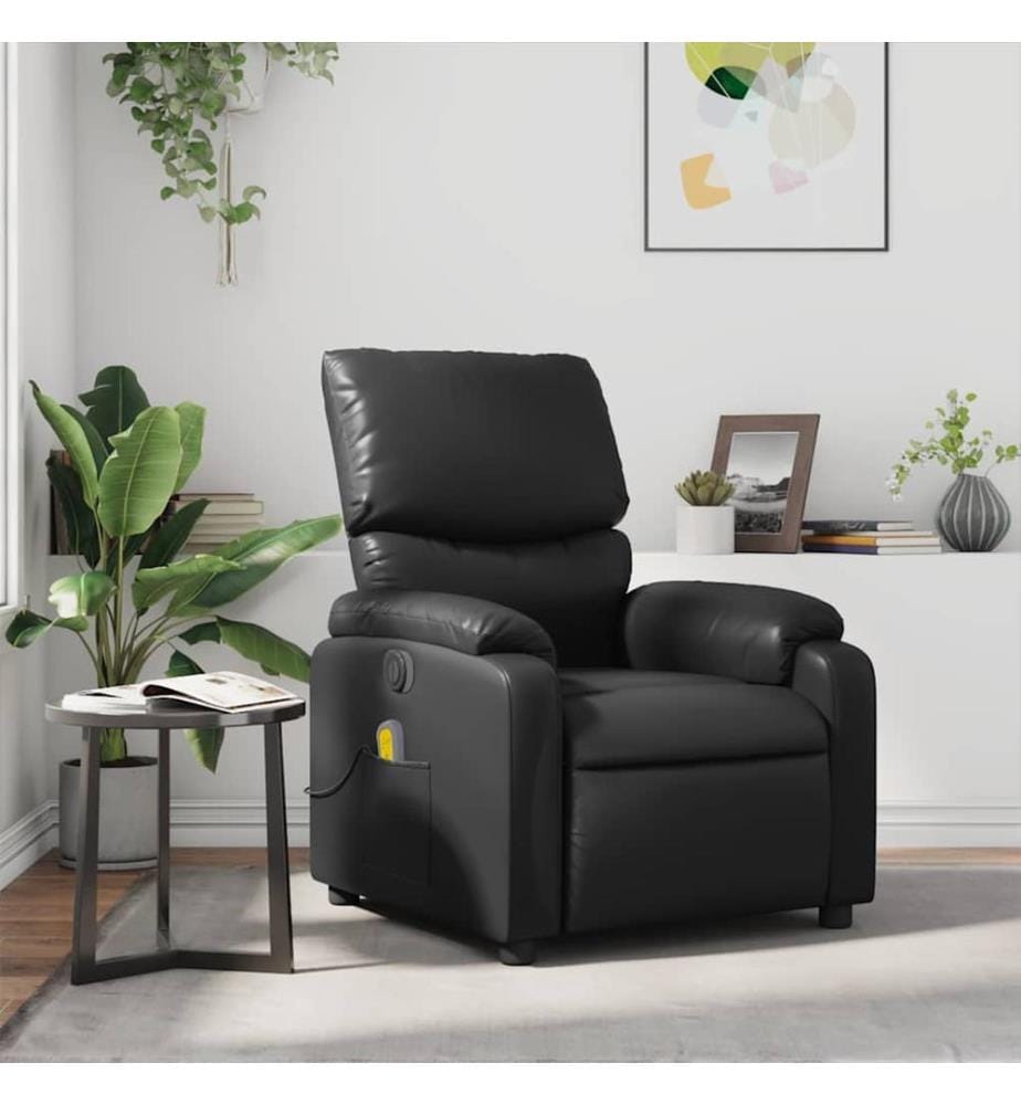 Massagesessel Schwarz Kunstleder