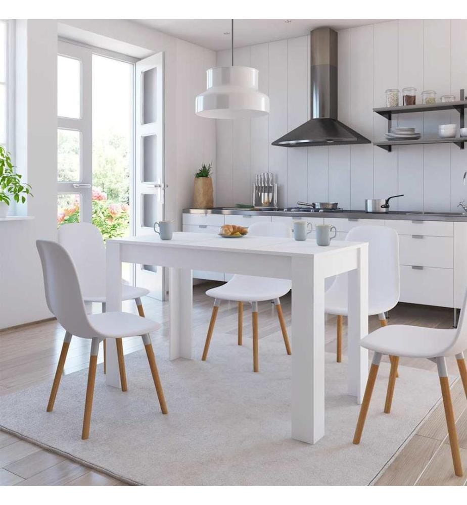 Esstisch Weiss 120x60x76 cm Holzwerkstoff