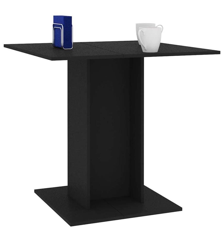 Esstisch Schwarz 80x80x75 cm Holzwerkstoff