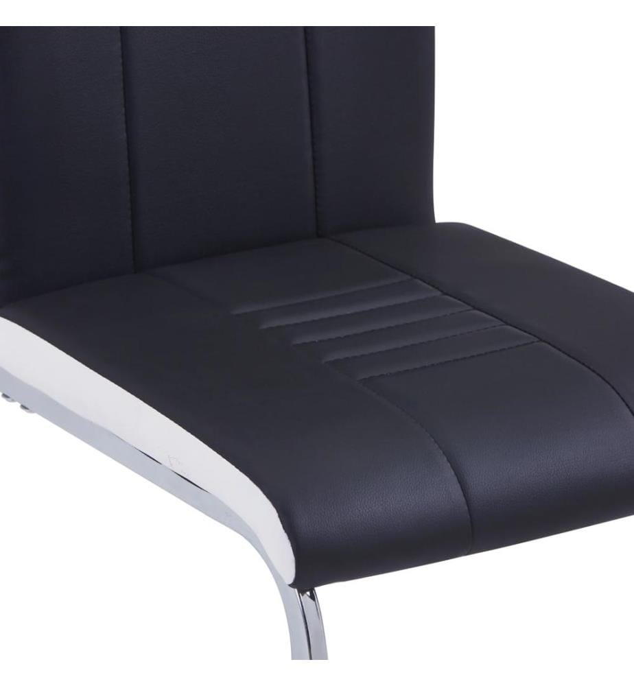 Freischwinger 2 Stk. Schwarz Kunstleder