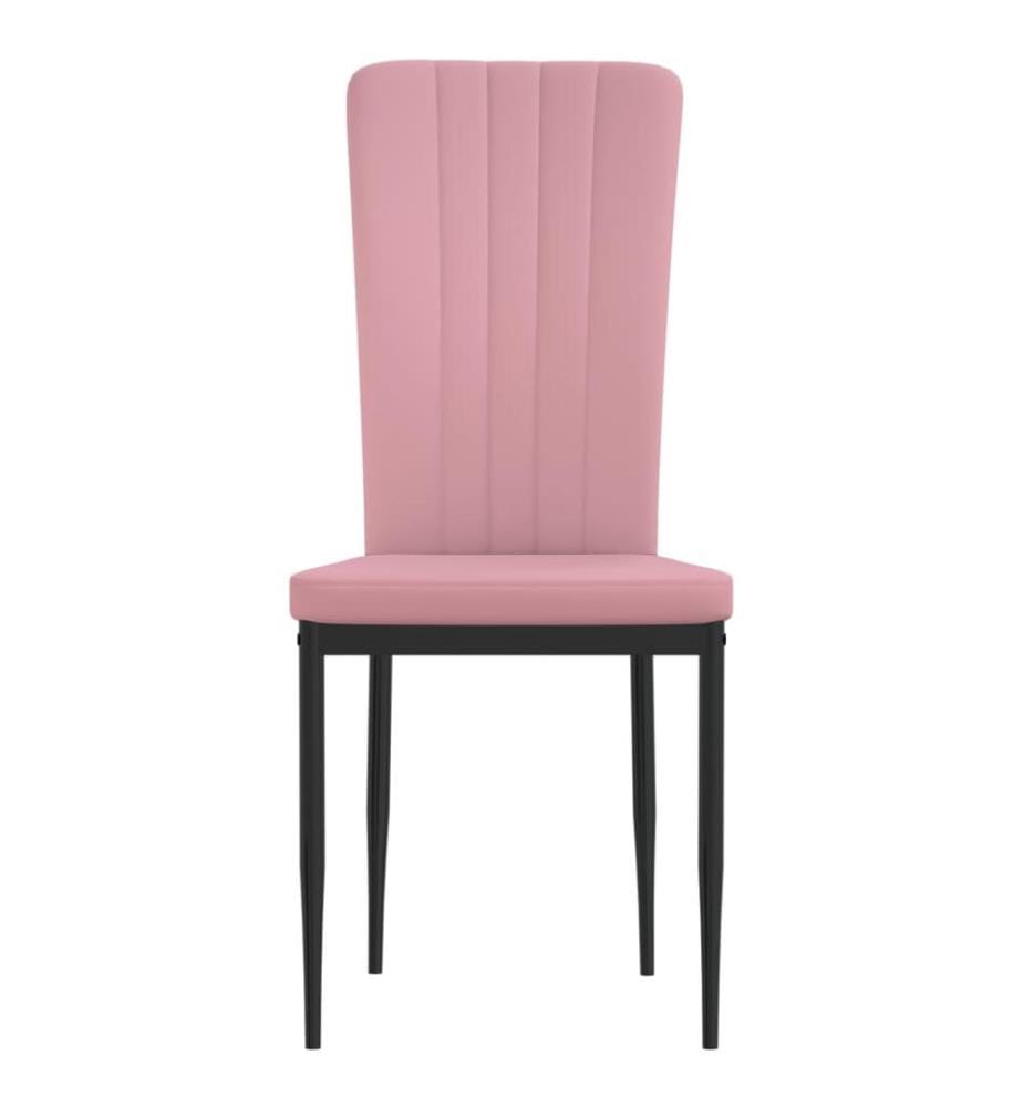 Esszimmerstühle 4 Stk. Rosa Samt