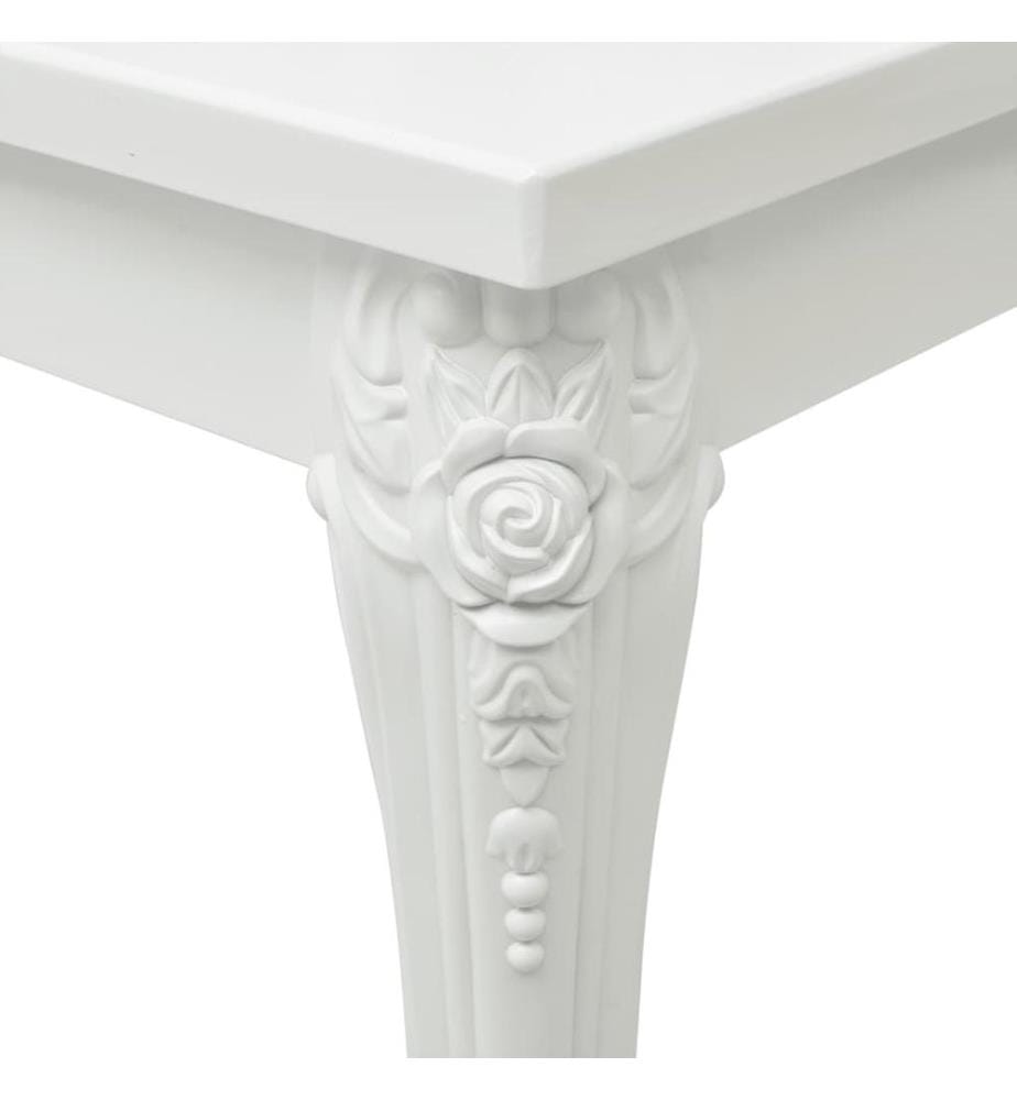 Table basse blanc brillant 100x50x42 cm bois d'ingénierie