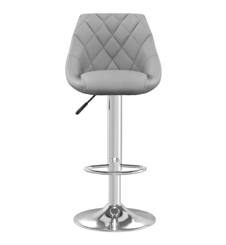 Barhocker 2 Stk. Hellgrau Samt