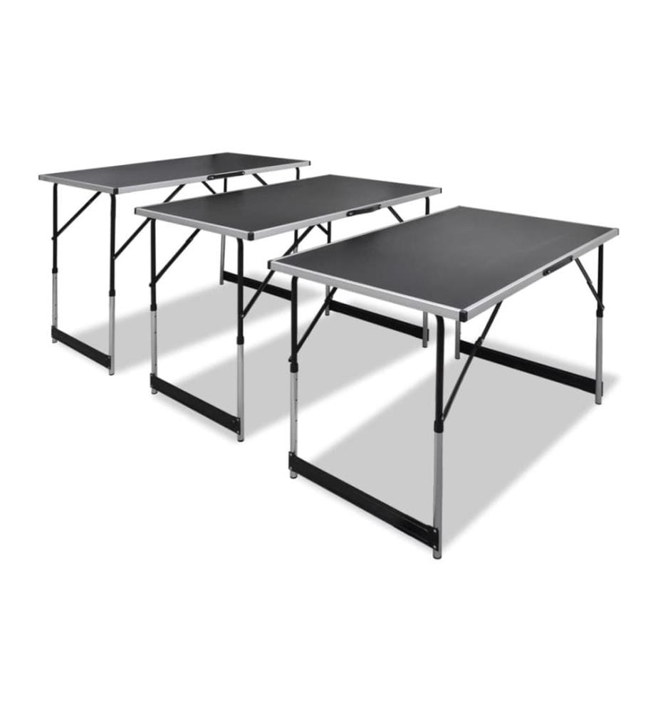 Table à coller 3 pcs pliable Hauteur réglable
