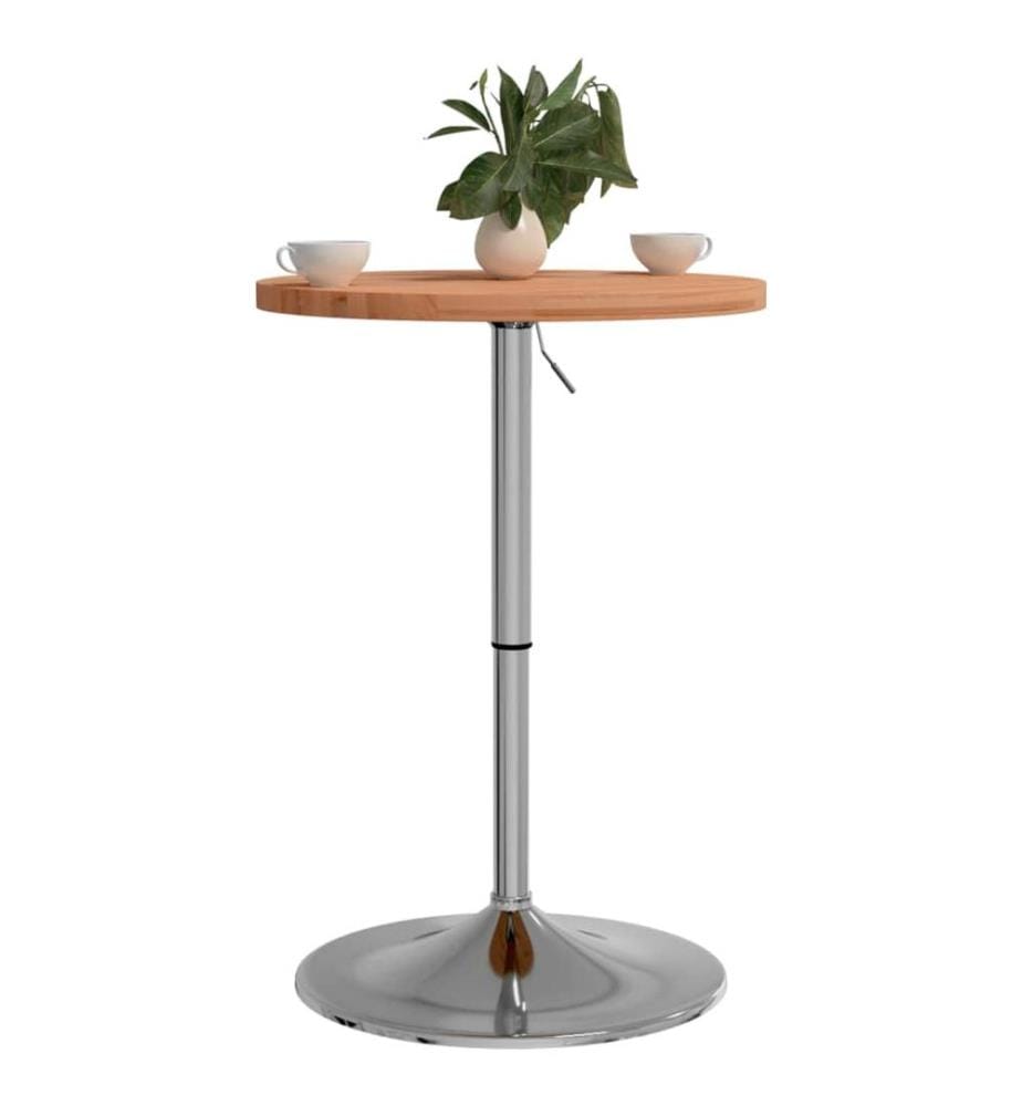 Table de bar Ø50x90,5 cm bois massif de hêtre