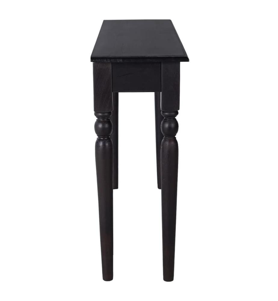 Table console Noir clair 110x30x75 cm Bois d'acajou massif
