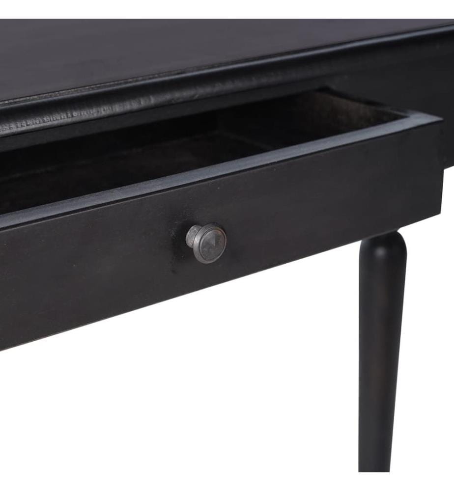 Table console Noir clair 110x30x75 cm Bois d'acajou massif