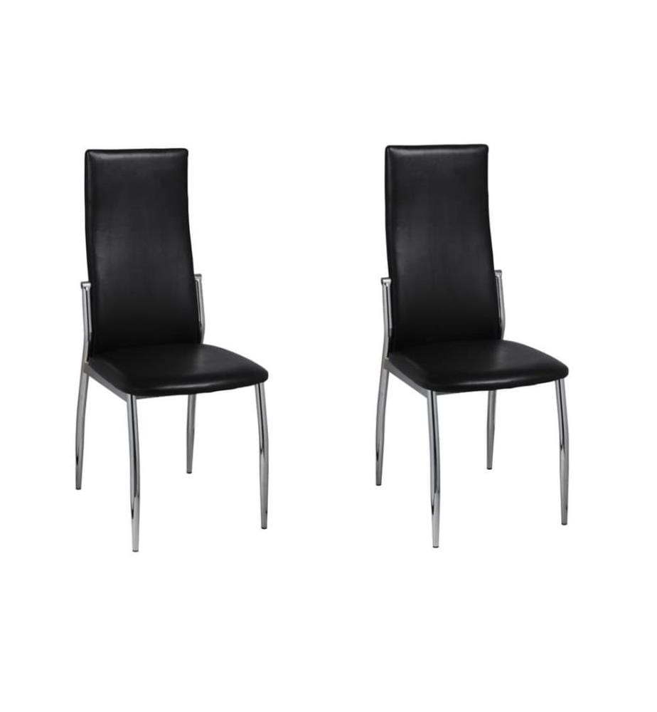 Esszimmerstühle 2 Stk. Schwarz Kunstleder