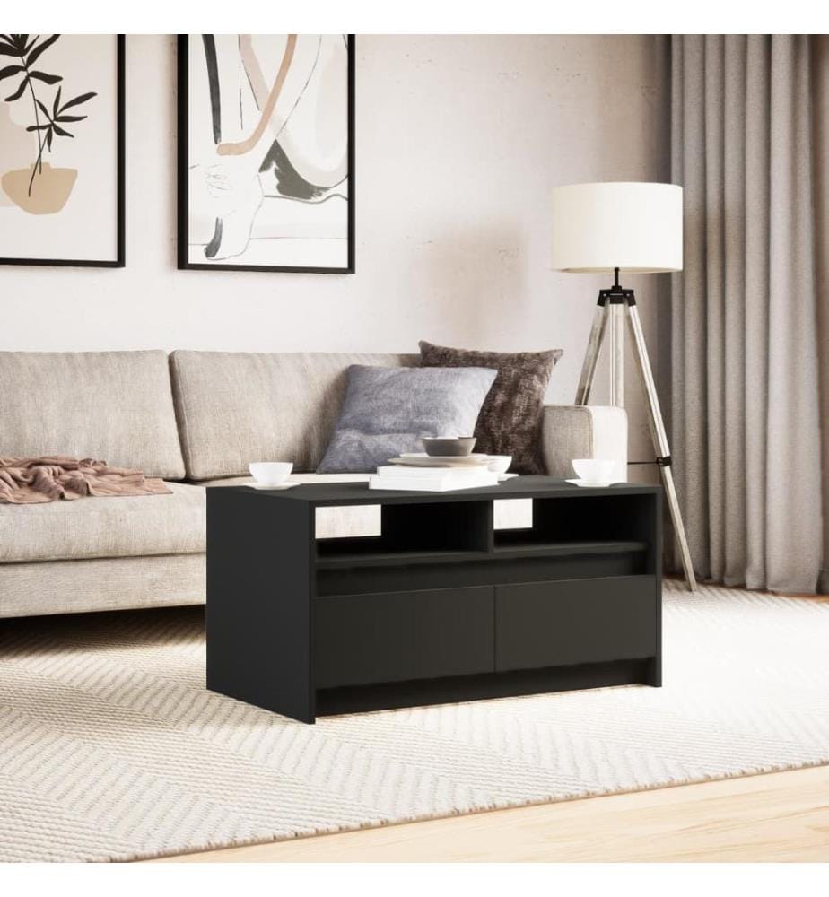 LED-Couchtisch Schwarz Holzwerkstoff