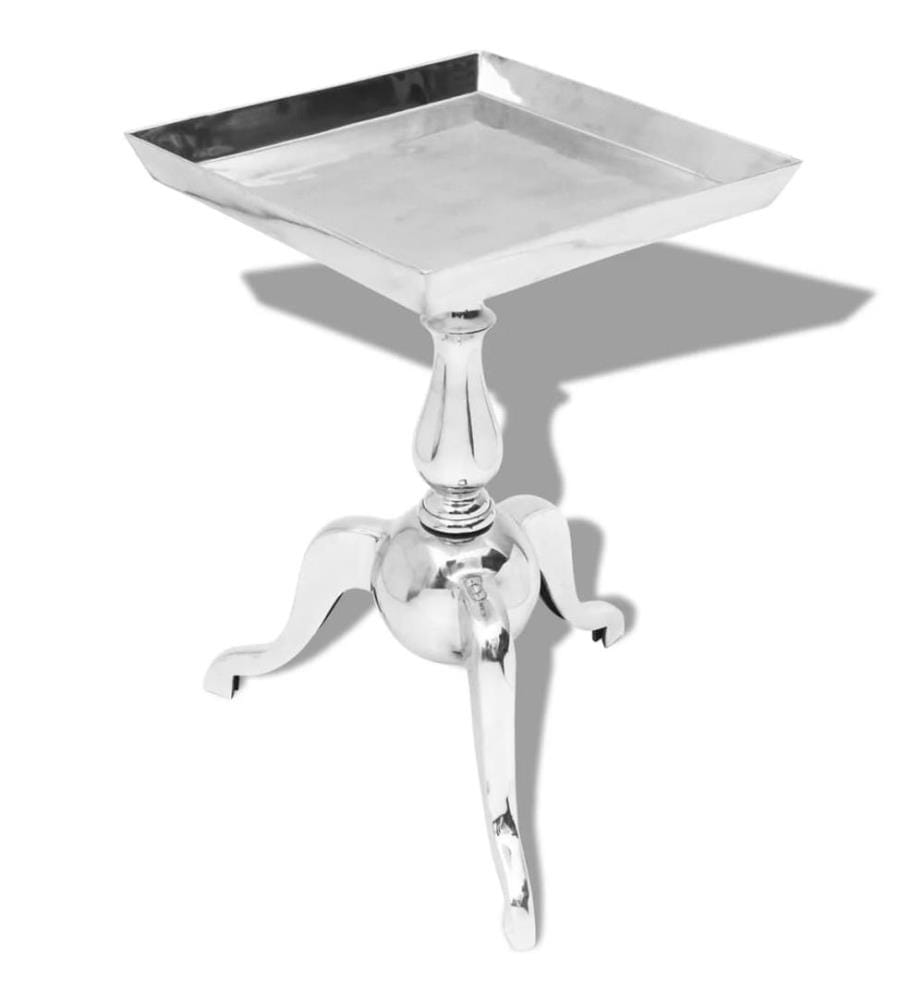 Table auxiliaire carrée Aluminium Argenté