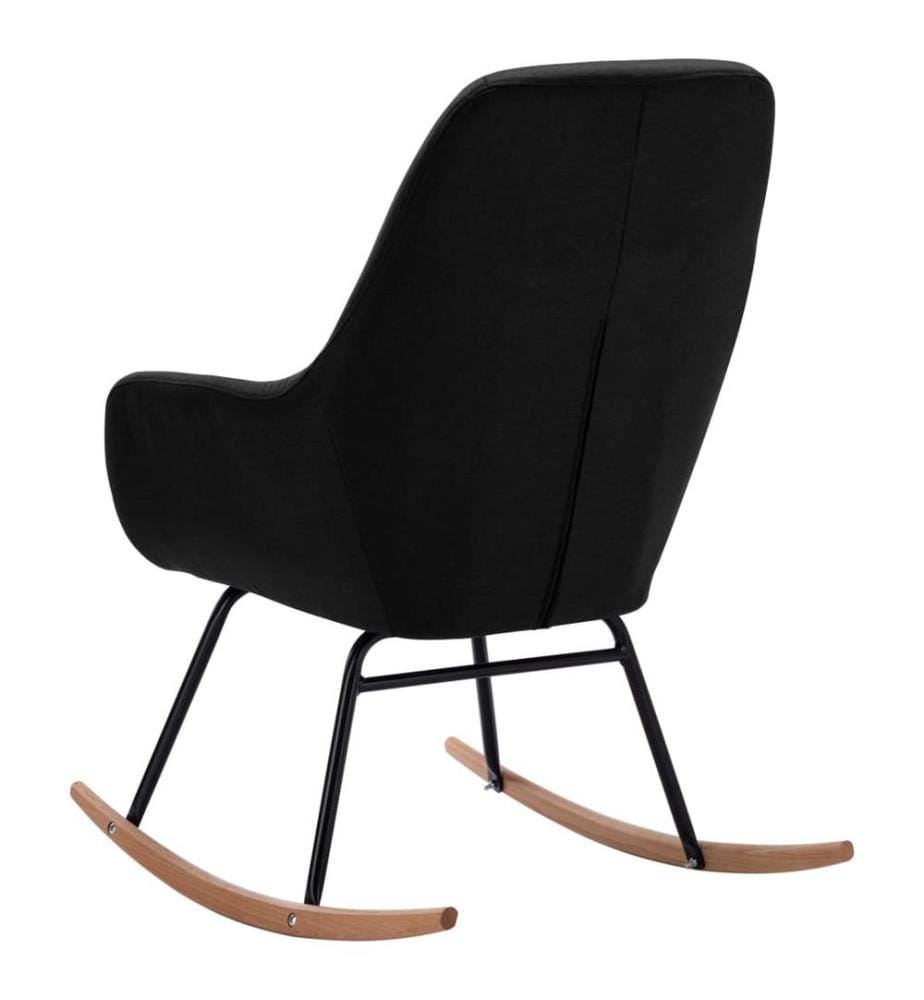 Chaise à bascule Noir Tissu