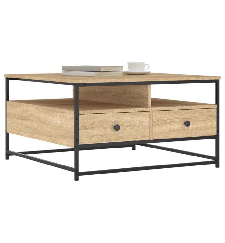 Couchtisch Sonoma-Eiche 80x80x45 cm Holzwerkstoff