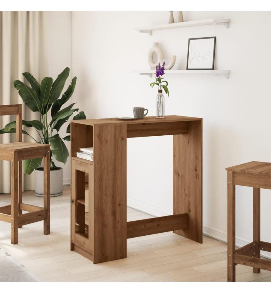 Bartisch mit Regal Artisan-Eiche 101x40x103,5 cm Holzwerkstoff